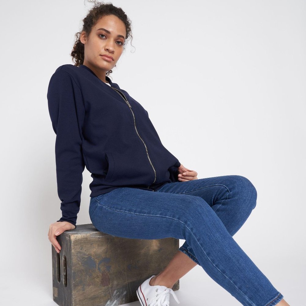 Universal Standard Brooke Bomber Sweatshirt 10-12 - Picture 3 of 5